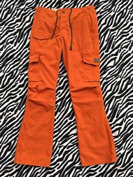 Image result for Orange Cargo Pants Black Top