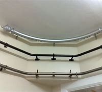 Image result for Curved Window Curtain Rod