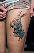 Image result for White Rabbit Alice in Wonderland Tattoo