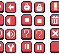 Image result for Pixelated Button PNG