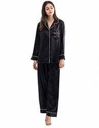 Image result for Black Silk Pajamas
