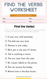 Image result for Find Out the Verbs