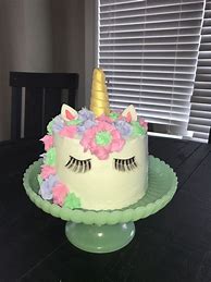 Image result for Unicorn Cake with Ice Cream Cone