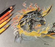 Image result for Anime Fire Unicorn