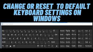 Image result for Reset Keyboard Settings