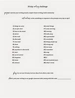 Image result for 30-Day Creative Writing Challenge