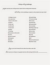 Image result for Writing Challenge Ideas