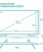Image result for 75 Inch TV Overall Dimensions