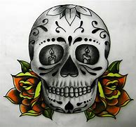 Image result for Day of the Dead Skull Tattoo Drawing