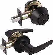 Image result for Black Door Handle with Lock