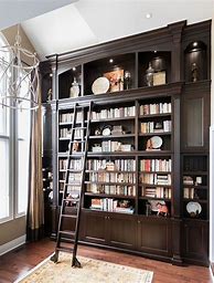 Image result for Ceiling Height Bookshelves