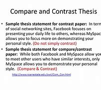 Image result for Compare and Contrast Essay Thesis Statement