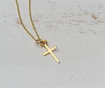 Image result for Small Gold Cross Pendant