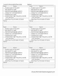 Image result for Guided Reading Anecdotal Notes Template