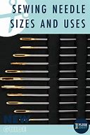 Image result for Hand Sewing Needles Chart