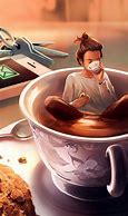 Image result for Coffee Cartoon Girl