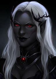 Image result for Drow Dark Elf Female Portrait