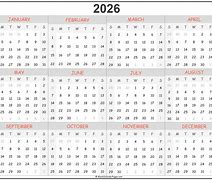 Image result for 2026 Calendar