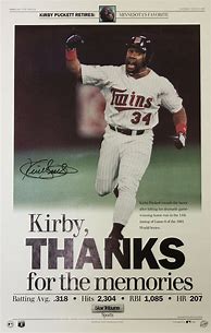 Image result for Kirby Puckett Poster