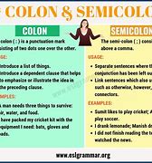 Image result for Semicolon and Colon Examples