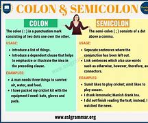 Image result for Colón or Semicolon