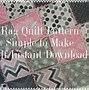 Image result for Simple Rag Quilt Patterns
