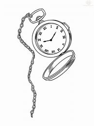 Image result for Pocket Watch Tattoo Drawing