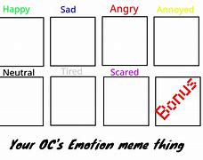 Image result for OC Emotion Chart Meme