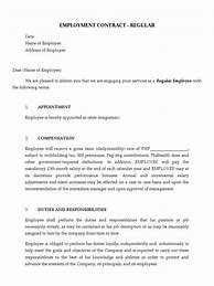 Image result for Regular Employment Contract