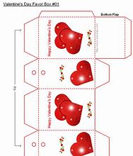 Image result for Heart Favor Box Template