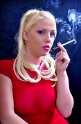 Image result for Smoking Red Lipstick and Leather