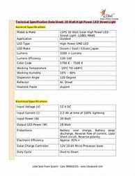 Image result for Technical Specification Data Sheet