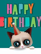 Image result for Grumpy Cat Happy Birthday Cartoon