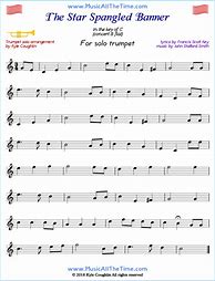 Image result for Star Spangled Banner Trumpet Fingerings