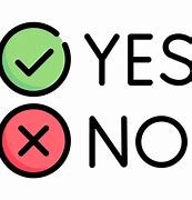 Image result for Yes and No PNG