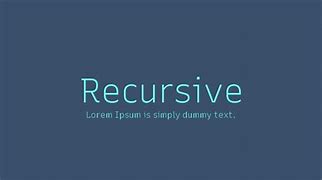 Image result for Recursive Font
