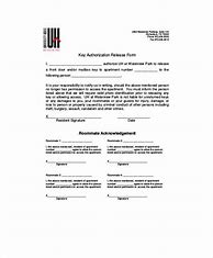 Image result for Key Authorization Form Template