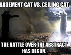 Image result for Ceiling and Basement Cat Meme