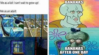Image result for Squidward Banana Meme