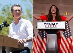 Image result for Kim Guilfoyle and Gavin Newsom