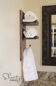 Image result for DIY Bathroom Towel Shelves