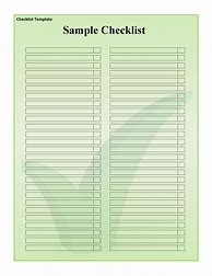 Image result for Free Simple Checklist Template