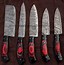 Image result for Damascus Kitchen Knife Set