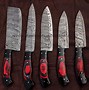 Image result for Real Damascus Steel Kitchen Knives