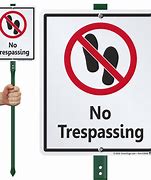 Image result for No Trespassing Sign