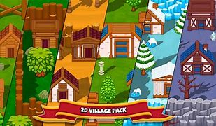 Image result for Village Scene in 2D