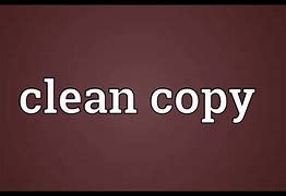 Image result for English Copy Clean