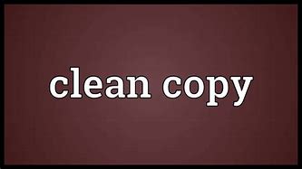 Image result for How to Make a Clean Copy