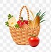 Image result for Fruit and Flowers Basket Clip Art