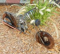 Image result for Motorcycle Yard Art